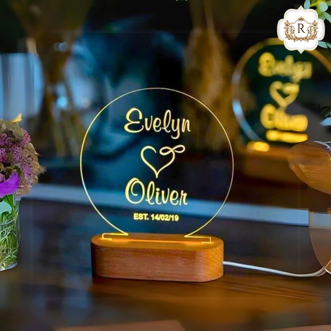 Simple Round Customised 3D illusion Lamp