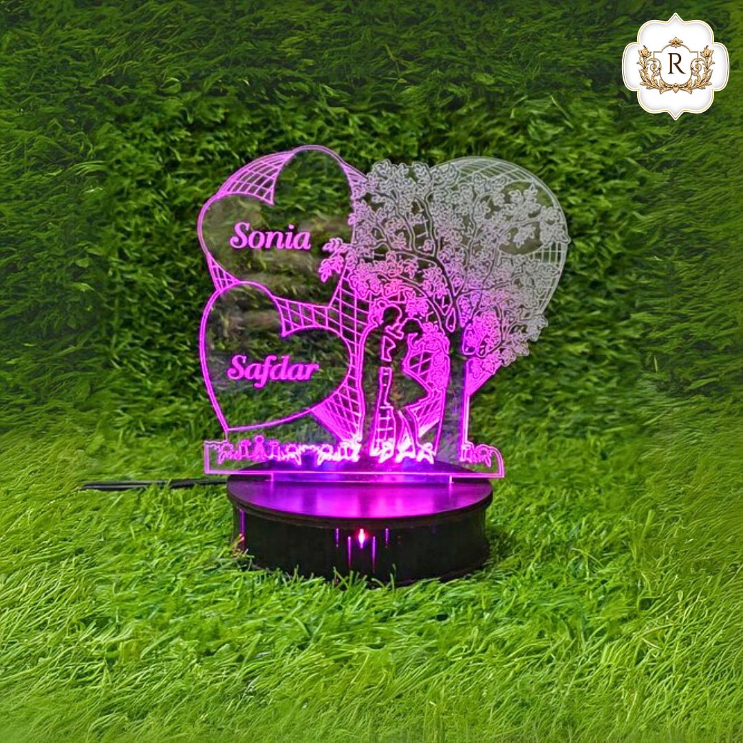 Tree Heart Customised 3D illusion Lamp