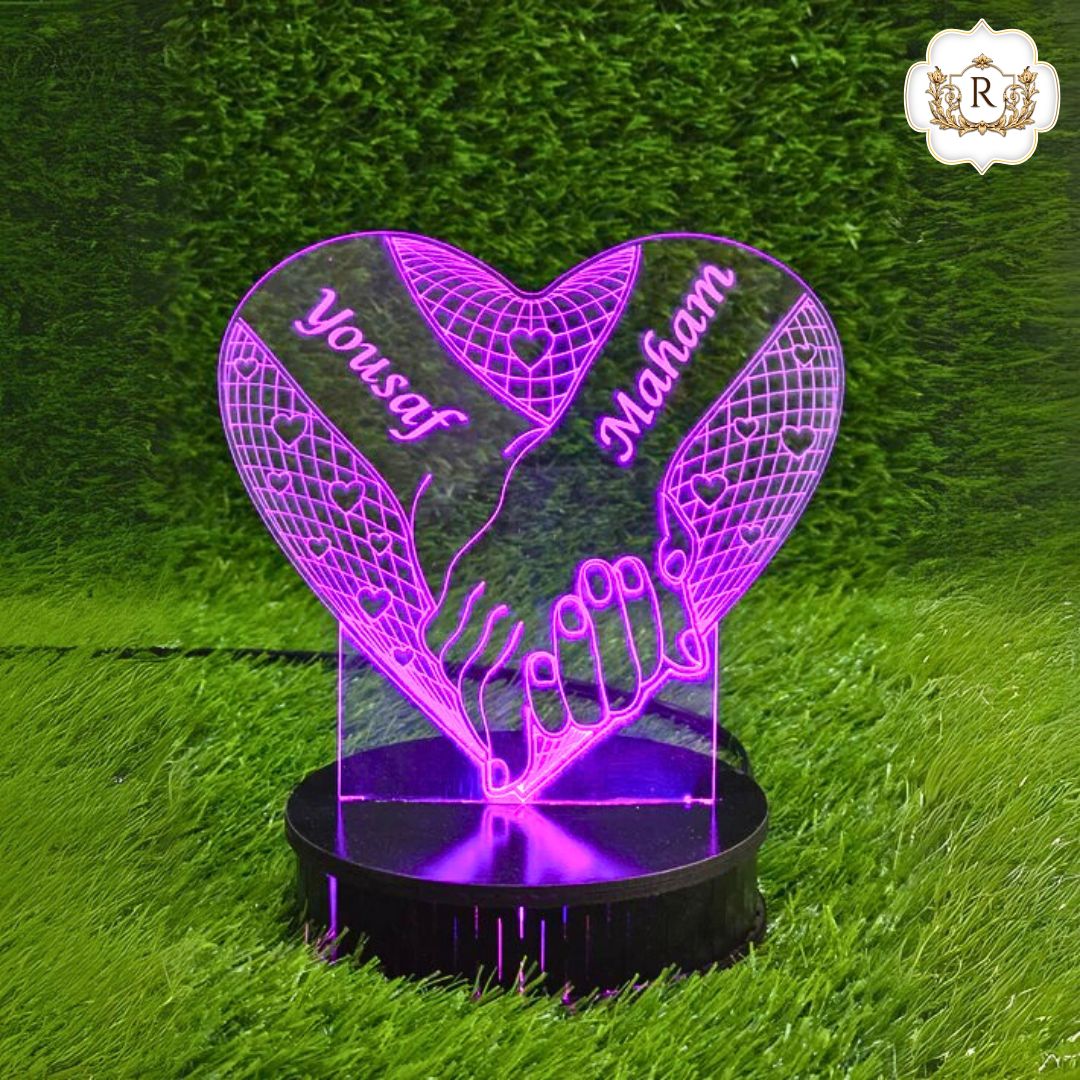 Love Hands Customised 3D illusion Lamp