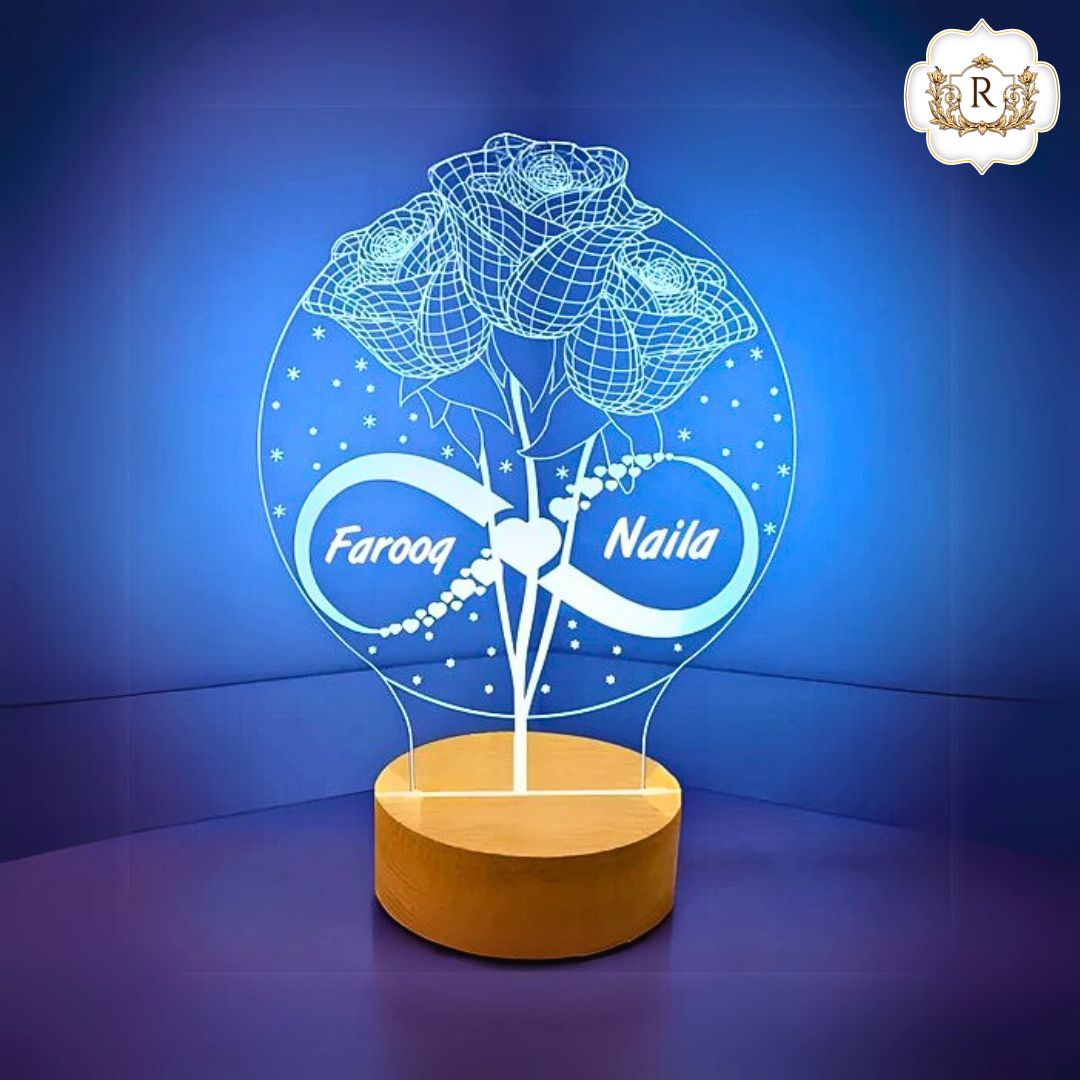 3D Flower Customised 3D illusion Lamp