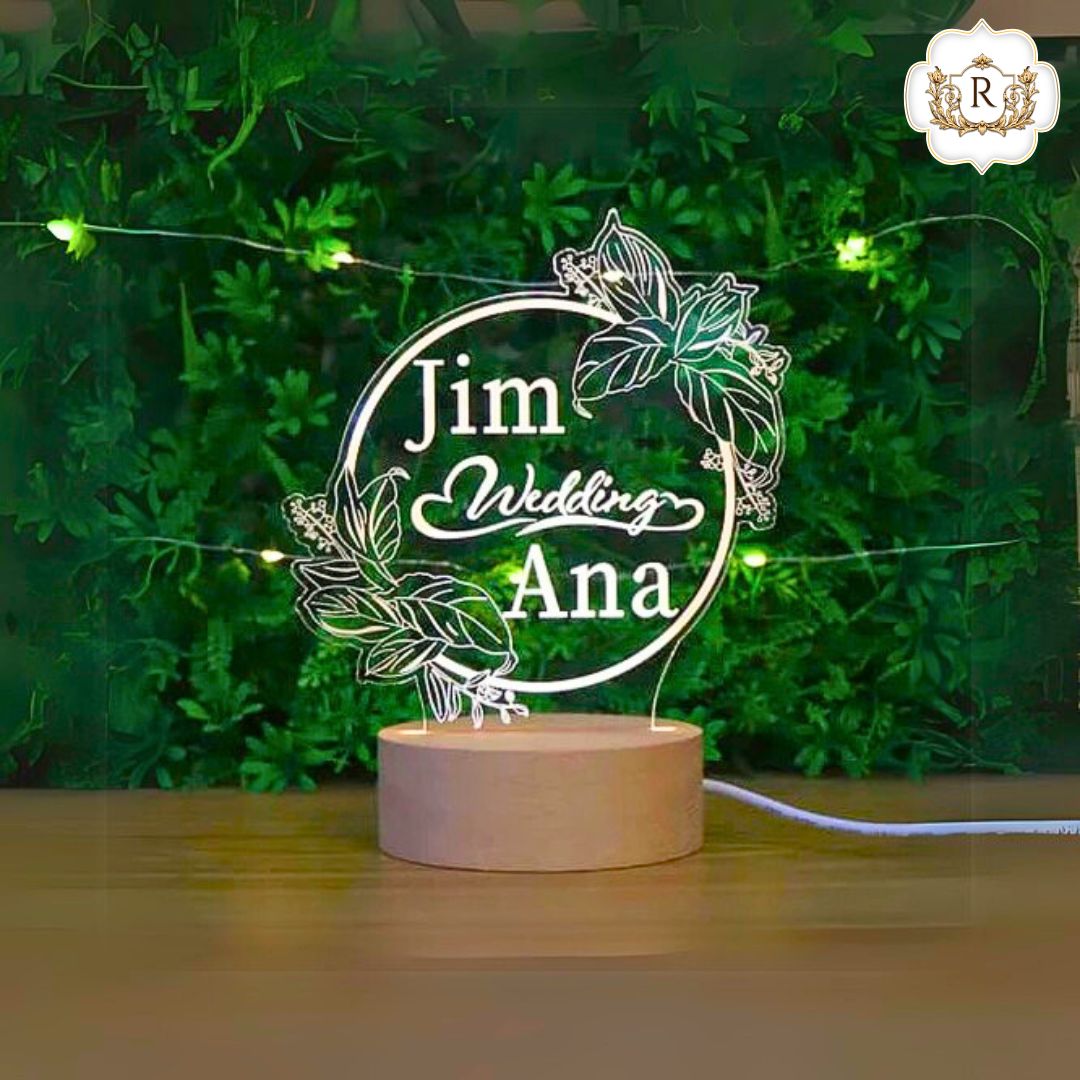 Round Leaves Customised 3D illusion Plate