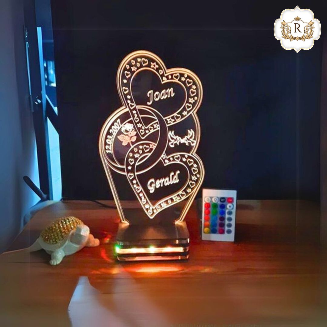 Ring Heart Customised 3D illusion Plate