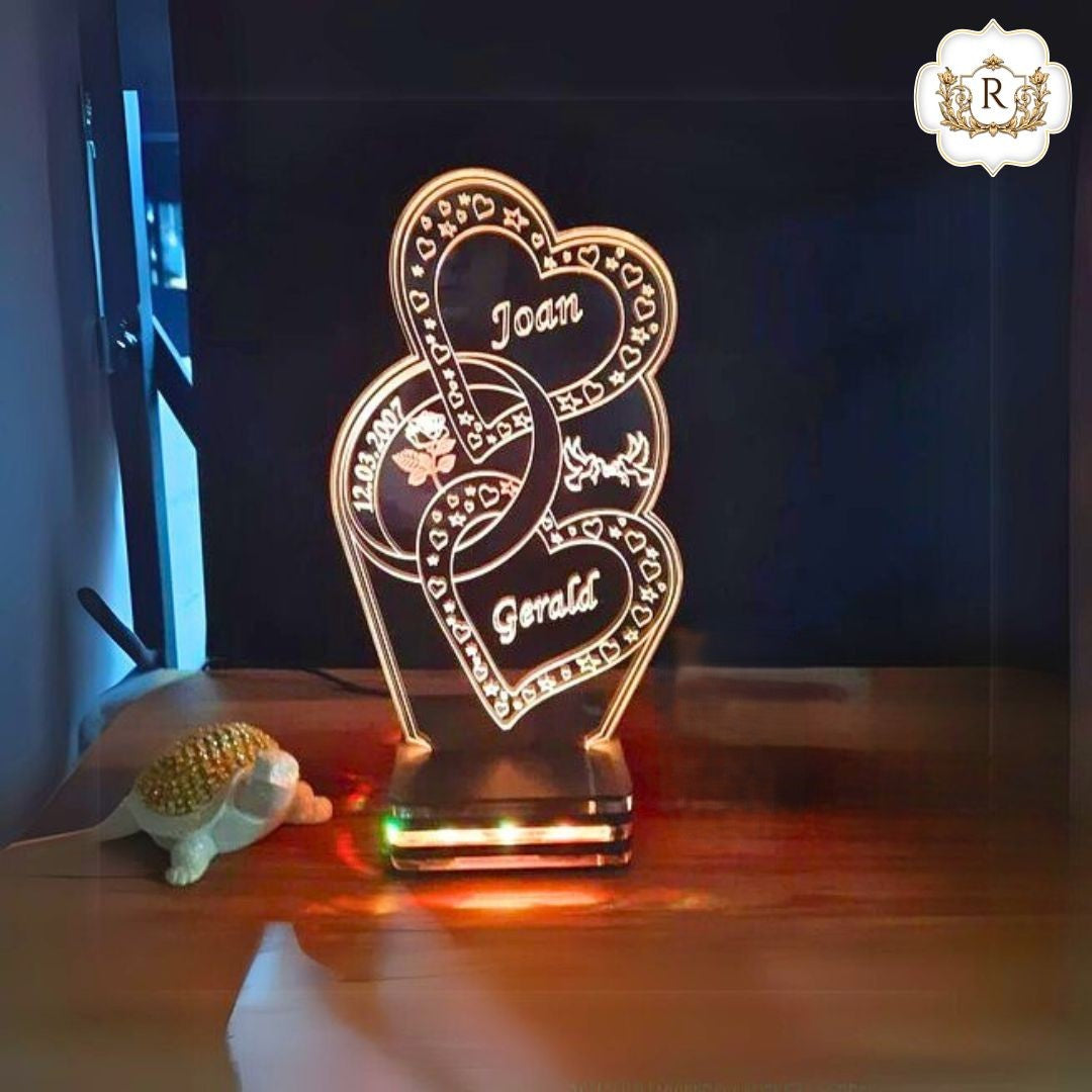 Ring Heart Customised 3D illusion Plate