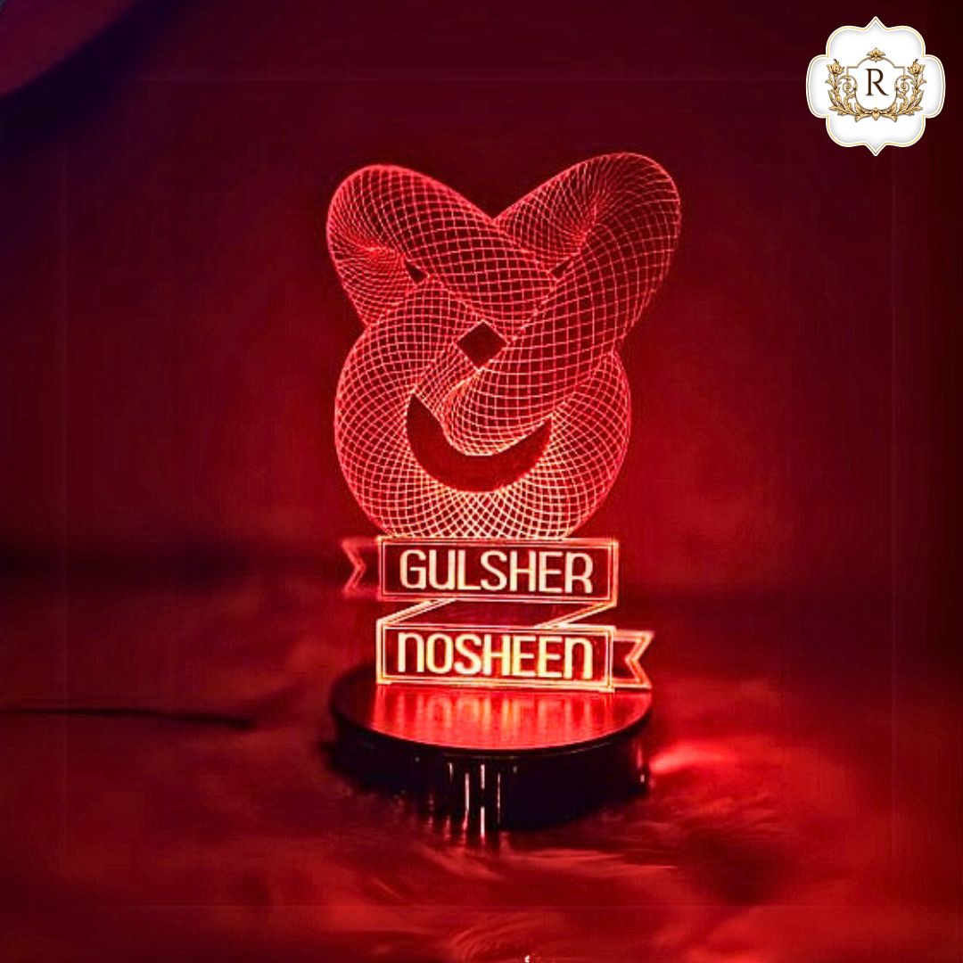 029 -Love Knot Customised 3D illusion Lamp