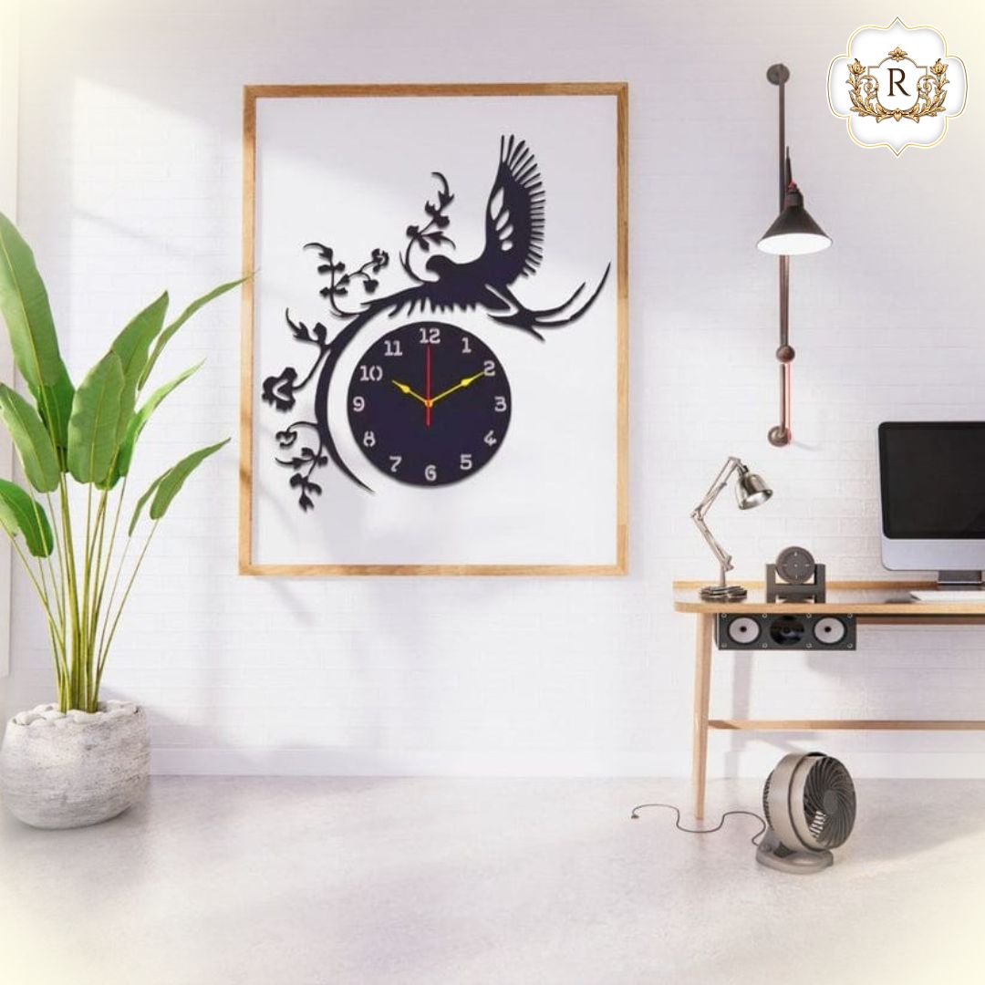 Beautiful Bird Wooden Wall Clock