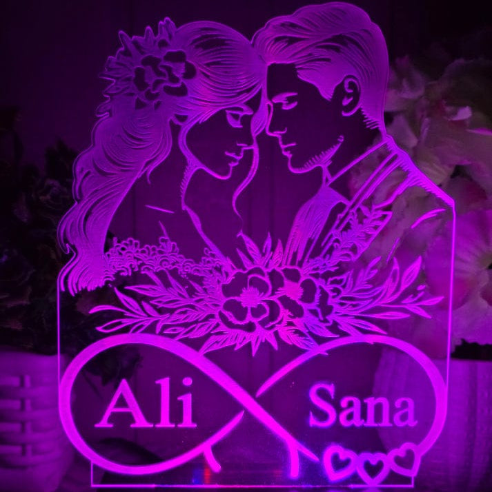 3D CUSTOMISED WEDDING COUPLE LAMP